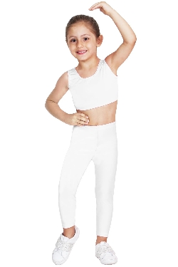 LEGGINS DANZA LYCRA BIANCO BABY